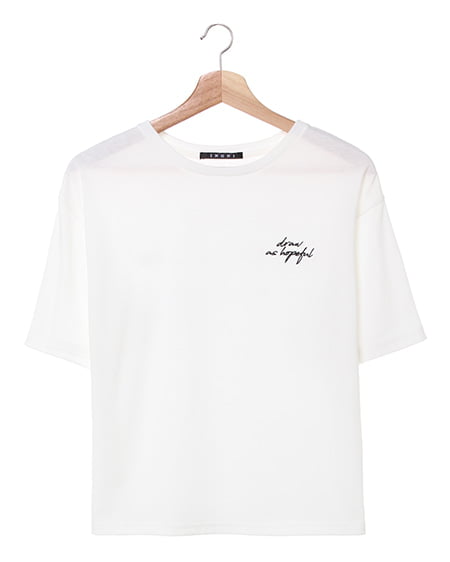 INGNI(イング) 胸ロゴ＆バックロゴTシャツ オフホワイト
