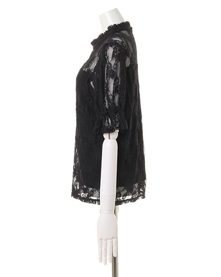 INGNI（イング） レースハイネックキャンディー袖／トップス ｸﾛ