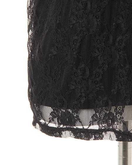 INGNI（イング） レースハイネックキャンディー袖／トップス ｸﾛ