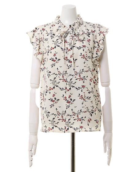 INGNI（イング） 2Way花柄ハイネックフリル／ブラウス ｱｲﾎﾞﾘｰ