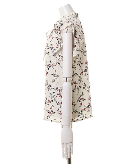 INGNI（イング） 2Way花柄ハイネックフリル／ブラウス ｱｲﾎﾞﾘｰ