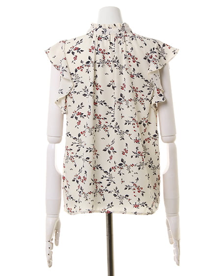 INGNI（イング） 2Way花柄ハイネックフリル／ブラウス ｱｲﾎﾞﾘｰ