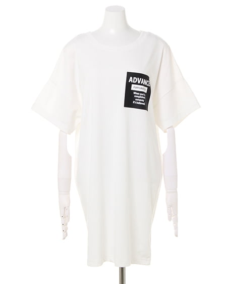 INGNI（イング） バックロゴチュニック／Tシャツ ｵﾌﾎﾜｲﾄ