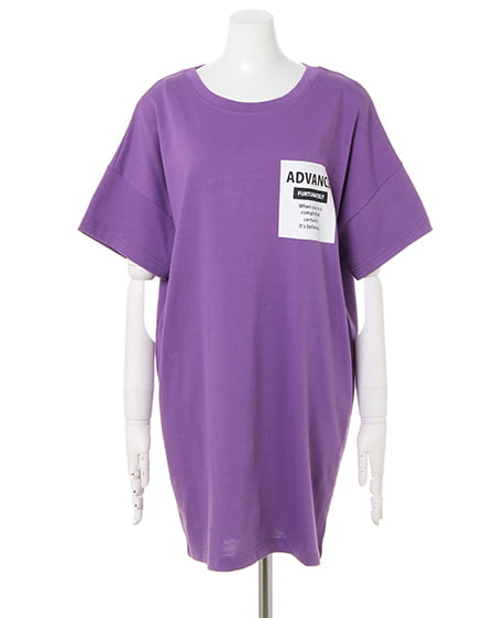 INGNI(イング) バックロゴチュニック/Tシャツ パープル