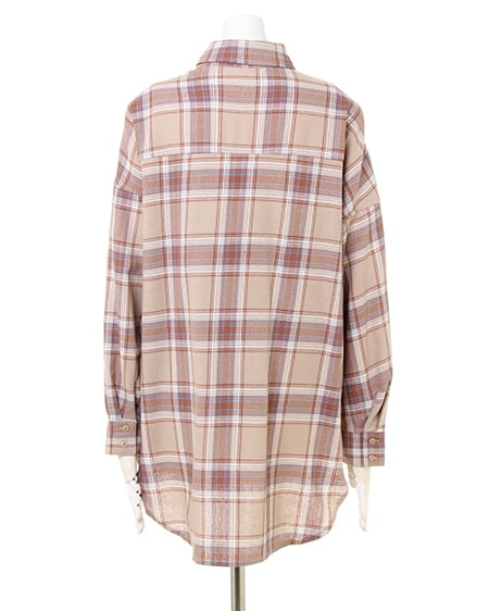 INGNI(イング) チェック柄BIG/シャツ ベージュ/チェック