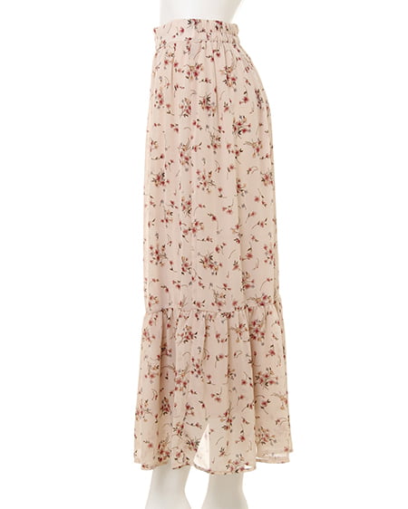 INGNI（イング） 花柄シフォンティアードロング／スカート ｱｲﾎﾞﾘｰ