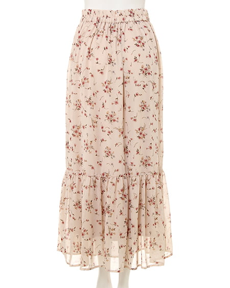 INGNI（イング） 花柄シフォンティアードロング／スカート ｱｲﾎﾞﾘｰ