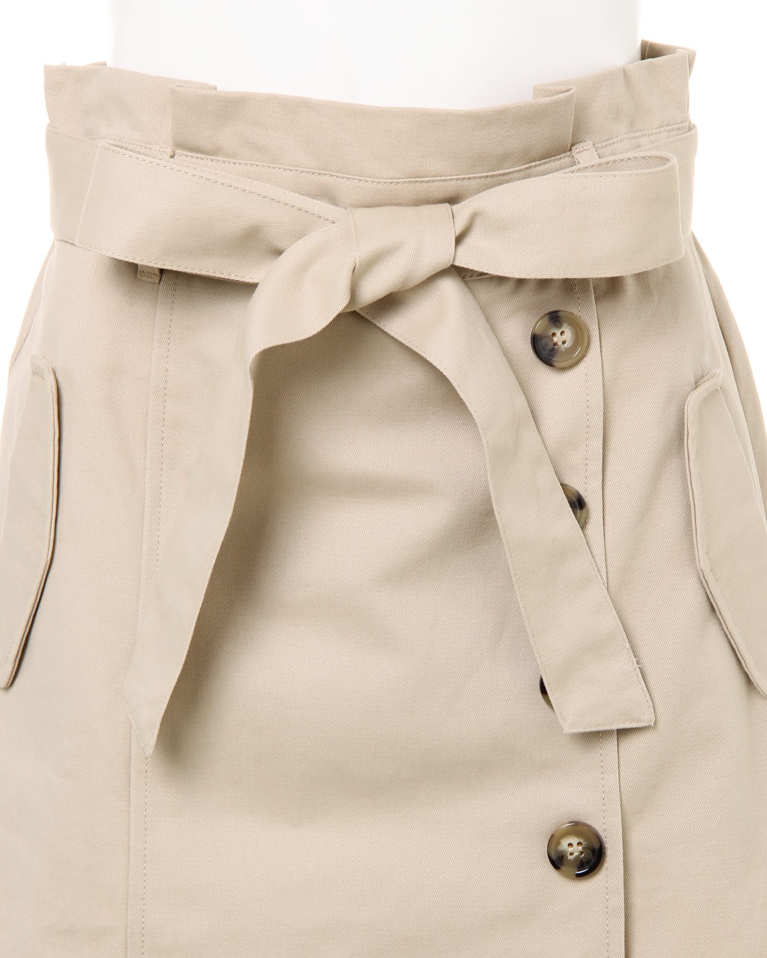 リボンベルト付きサイドボタン台形スカート｜INGNI(イング) 公式通販