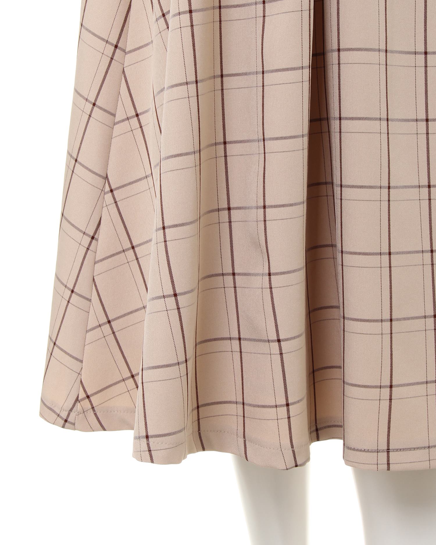 配色プリーツ切替チェック／スカート｜INGNI(イング) 公式通販