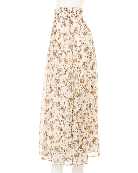 INGNI（イング） サス付花柄ロング／スカート ｱｲﾎﾞﾘｰ