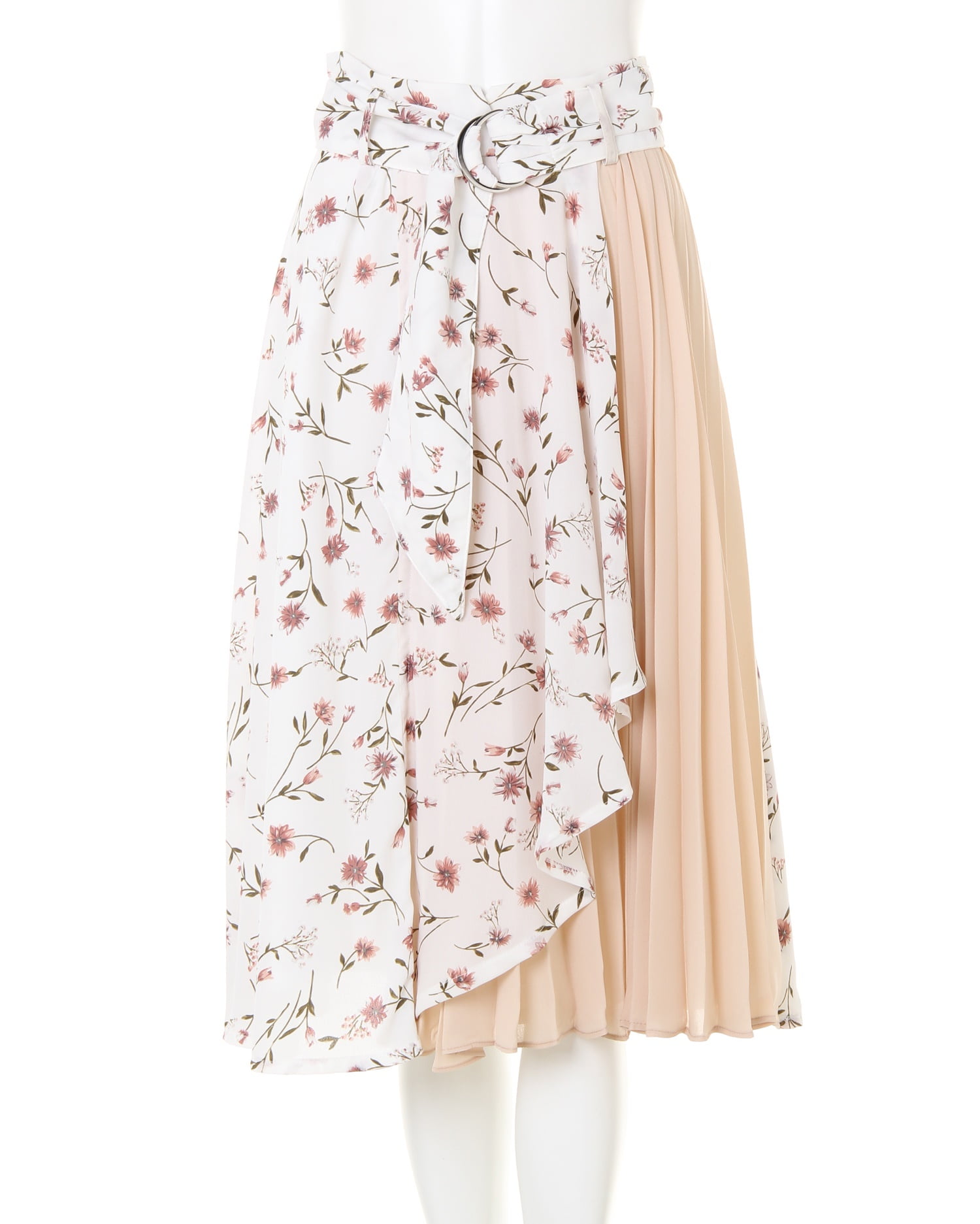 花柄ラッフル切替ミディ／スカート｜INGNI(イング) 公式通販｜INGNI STORE