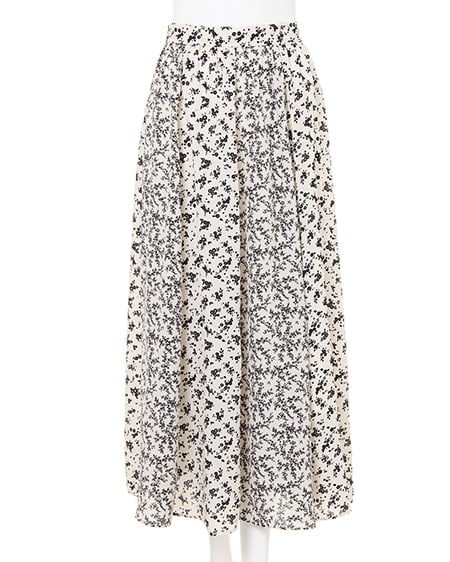 花柄パネル切替ギャザー／スカート