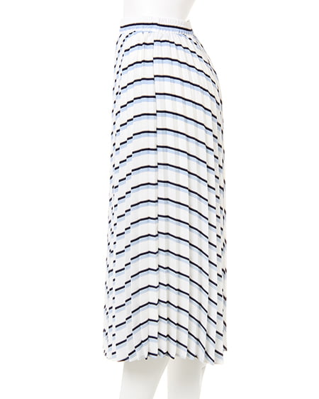 INGNI（イング） ストライププリーツ／スカート ｵﾌﾎﾜｲﾄ/ｻｯｸｽ