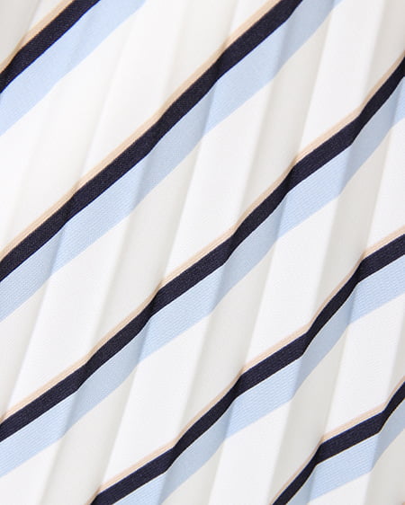 INGNI（イング） ストライププリーツ／スカート ｵﾌﾎﾜｲﾄ/ｻｯｸｽ