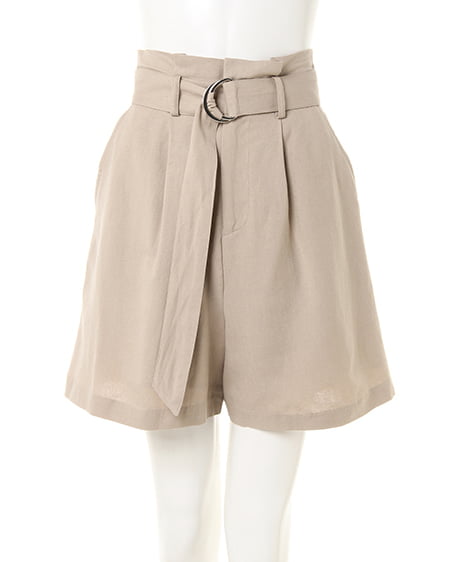 INGNI(イング) 麻ハイウエストキュロット/パンツ ベージュ