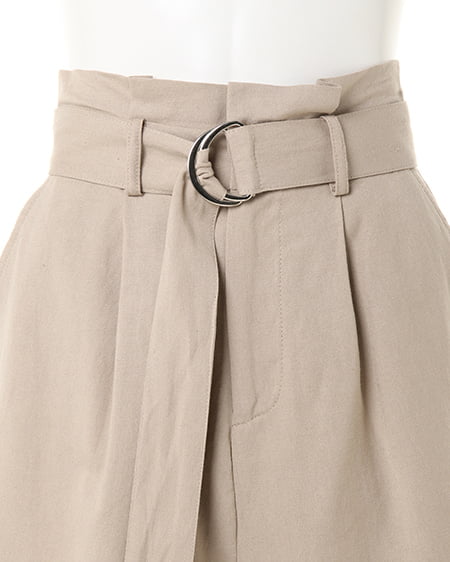 INGNI(イング) 麻ハイウエストキュロット/パンツ ベージュ