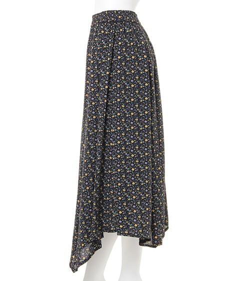 INGNI（イング） 花柄イレヘム／スカート ｸﾛ