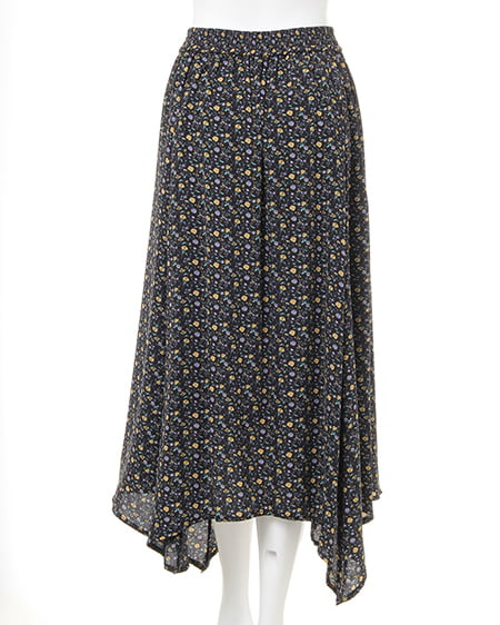 INGNI（イング） 花柄イレヘム／スカート ｸﾛ