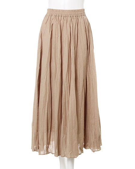 INGNI(イング) コットンワッシャーロング/スカート ベージュ