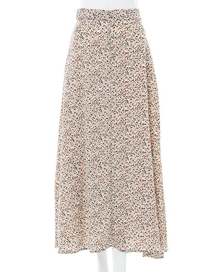 小花柄Aライン／スカート