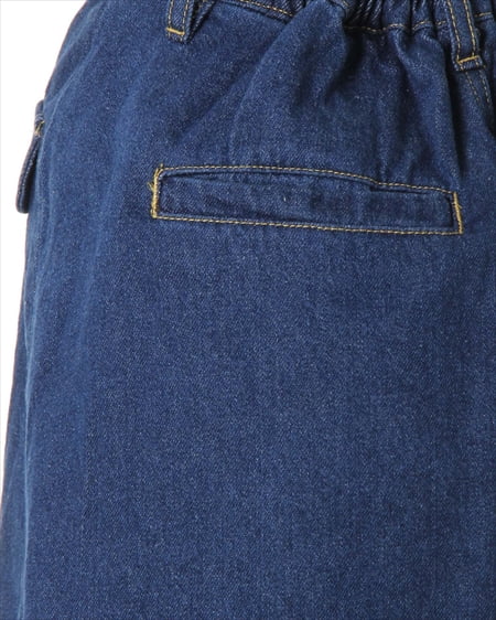 INGNI（イング） フラップ／ポケット前ボタン台形スカート ﾃﾞﾆﾑ/ﾌﾞﾙｰ