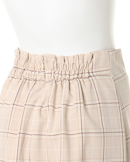 INGNI（イング） チェック切替いろいろボタン台形／スカート ﾍﾞｰｼﾞｭ/ﾁｪｯｸ