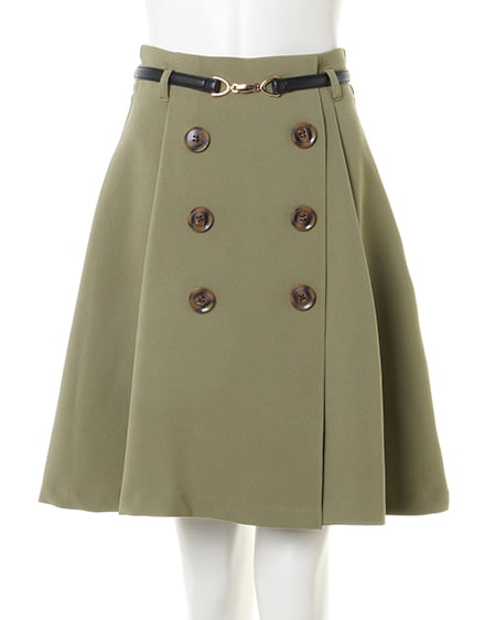 ビットベルト付トレンチミニフレア／スカート