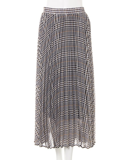 チェック柄シフォンプリーツ／スカート｜INGNI(イング) 公式通販