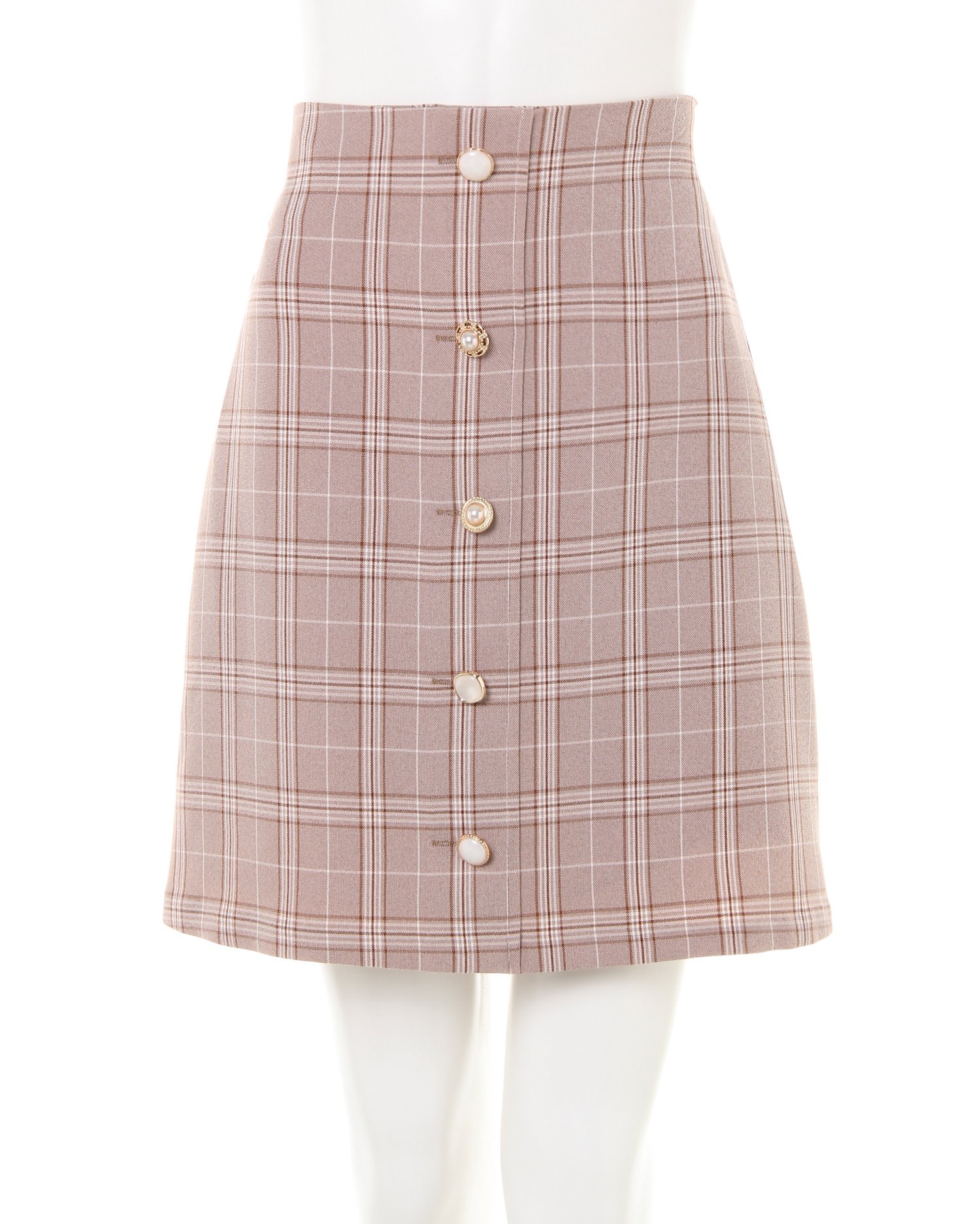 いろいろボタンチェック柄台形／スカート｜INGNI(イング) 公式通販