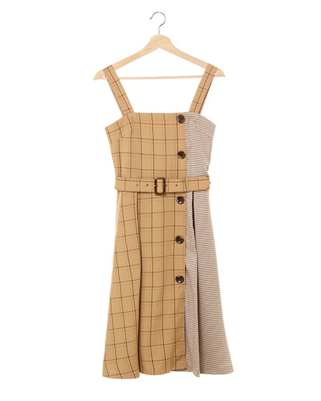 INGNI(イング) 柄切替／ジャンスカ ｷｬﾒﾙ/A