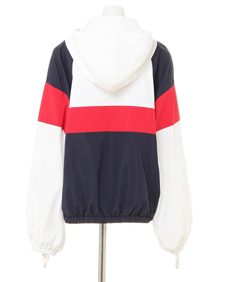 INGNI（イング） カラーブロッキングスポーツブルゾン ｺﾝ/ｵﾌﾎﾜｲﾄ