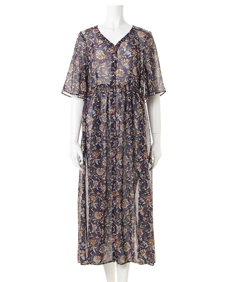 エスニックフラワーガウン