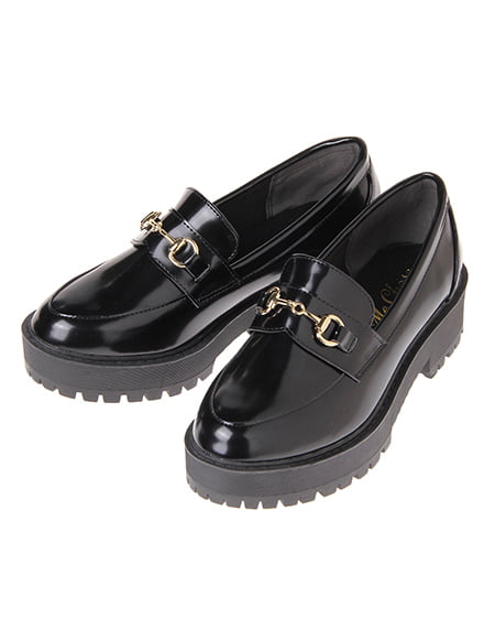 INGNI（イング） 厚底ビットローファー ｸﾛ