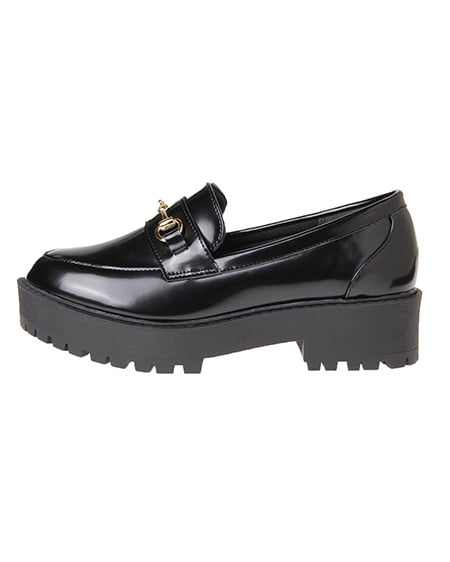 INGNI（イング） 厚底ビットローファー ｸﾛ