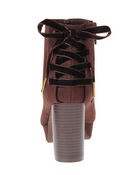 INGNI（イング） バックレースアップブーツ ﾌﾞﾗｳﾝ