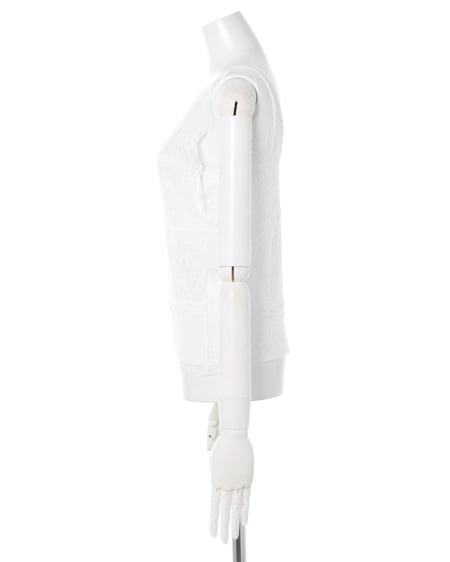 INGNI（イング） レースVネックノースリ／トップス ｵﾌﾎﾜｲﾄ