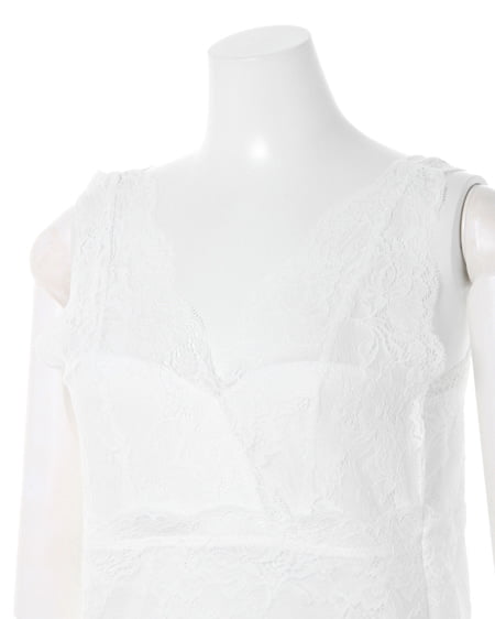 INGNI（イング） レースVネックノースリ／トップス ｵﾌﾎﾜｲﾄ