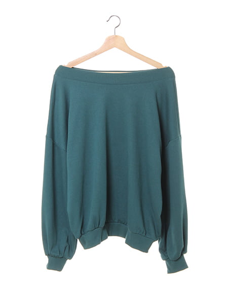 INGNI(イング) オフショル／スウェットトップス ｸﾞﾘｰﾝ