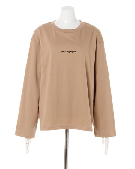 INGNI（イング） チビロゴロングTシャツ ﾍﾞｰｼﾞｭ