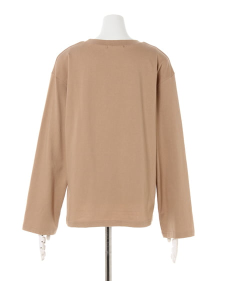 INGNI（イング） チビロゴロングTシャツ ﾍﾞｰｼﾞｭ