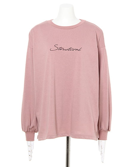 INGNI（イング） ちびロゴロングTシャツ ｽﾓｰｸﾋﾟﾝｸ