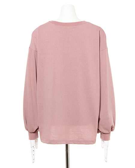 INGNI（イング） ちびロゴロングTシャツ ｽﾓｰｸﾋﾟﾝｸ