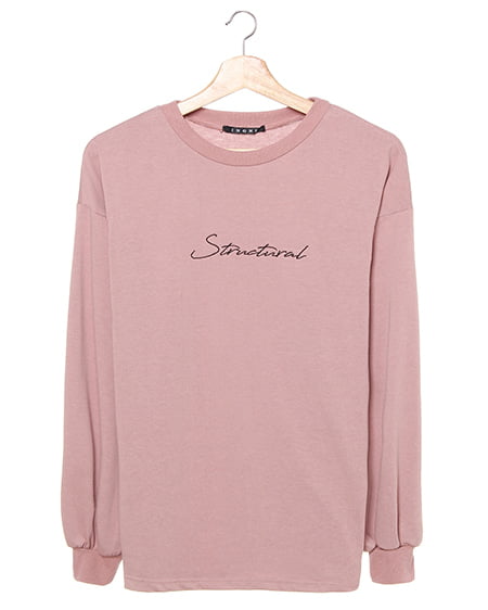 INGNI(イング) ちびロゴロングTシャツ ｽﾓｰｸﾋﾟﾝｸ