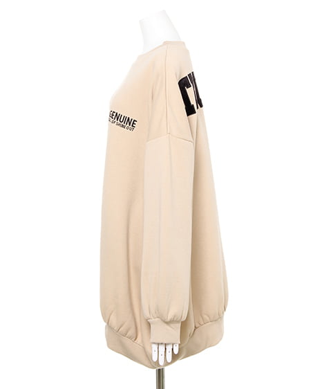 INGNI（イング） NEW・裏起毛Backロゴチュニック ﾍﾞｰｼﾞｭ