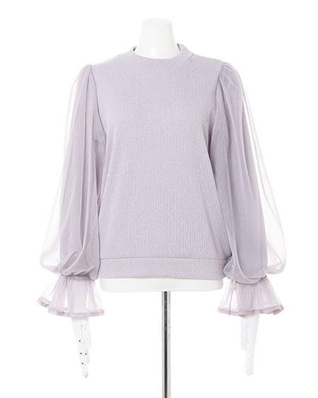 INGNI（イング） 袖異素材キャンディースリーブ／トップス ｽﾓｰｸｻｯｸｽ