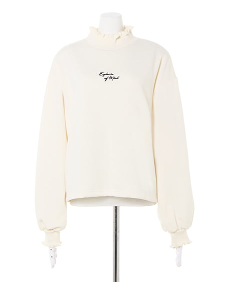 INGNI（イング） ハイネック／フリルロゴスウェットトップス ｱｲﾎﾞﾘｰ