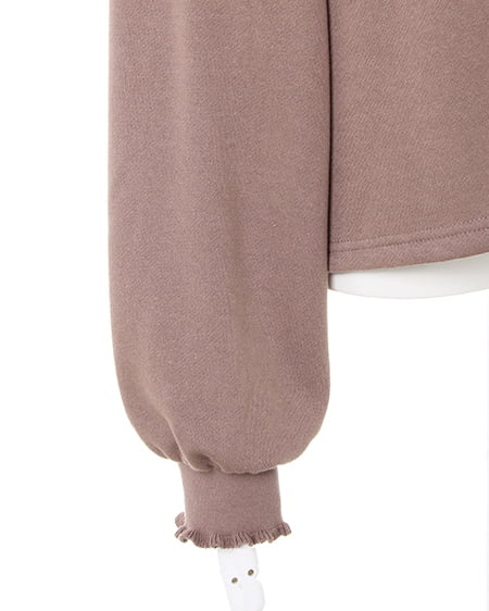 INGNI(イング) ハイネック/フリルロゴスウェットトップス モカ