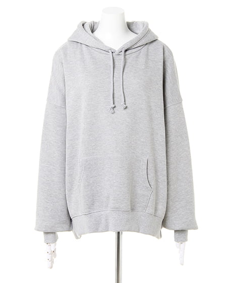 INGNI（イング） 起毛スウェットBigサイズパーカー ｸﾞﾚｰ