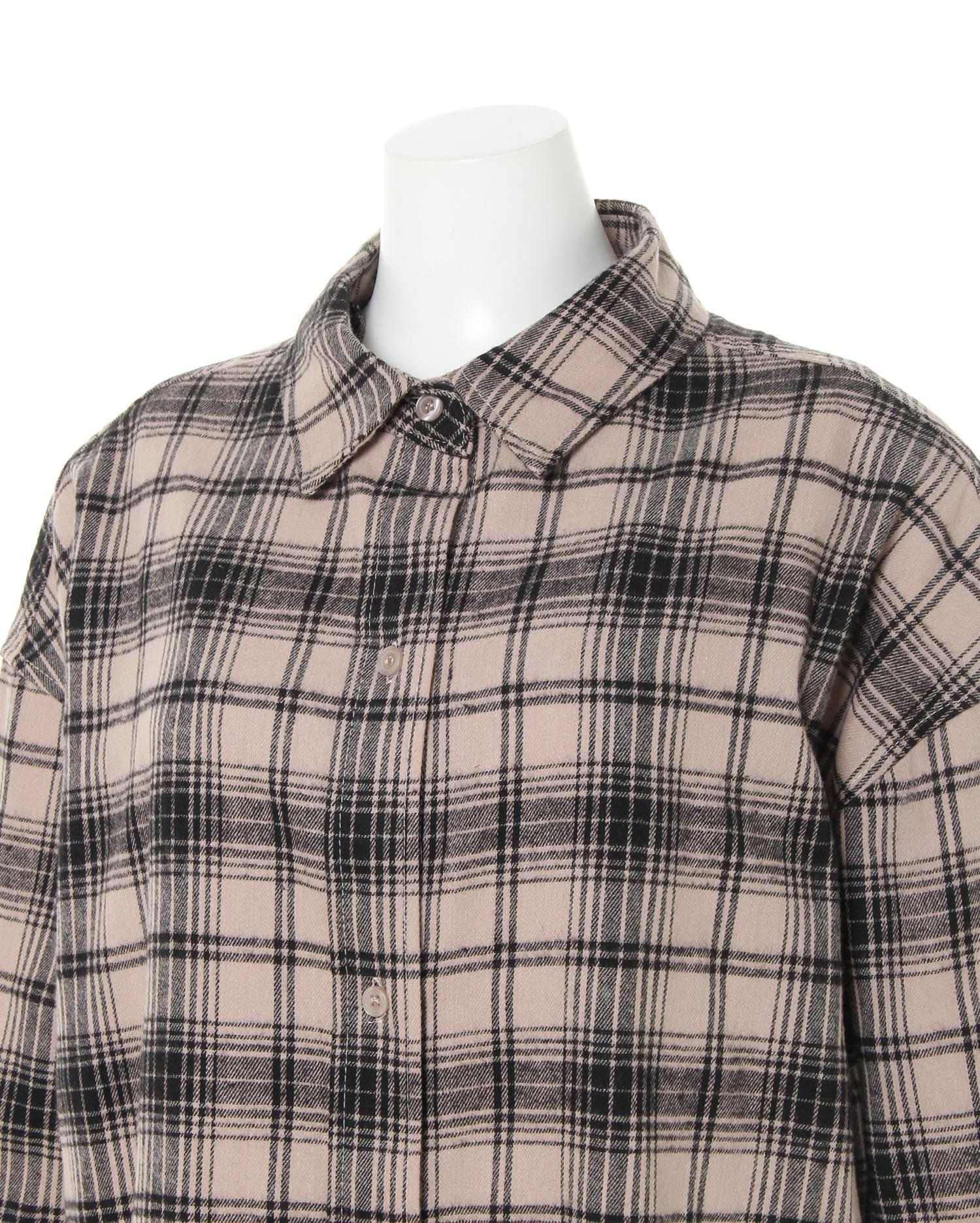 オフショル2WayチェックBIGロング／シャツ｜INGNI(イング) 公式通販