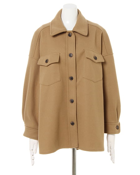 INGNI（イング） フェイクウール／CPOシャツ ﾍﾞｰｼﾞｭ